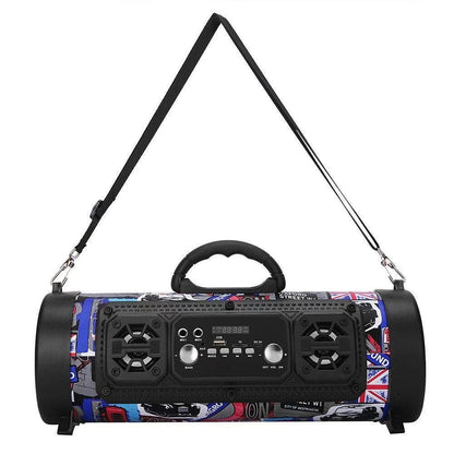 Portable Wireless Speaker - FM Radio, USB/TF Playback, AUX Input, Microphone Support & 2000mAh Battery(Blue and black) - Factory Direct Shop