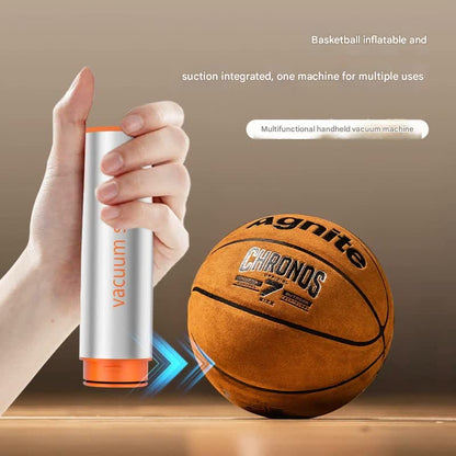 Multi-Function Handheld Electric Vacuum Sealer & Inflator Kit - For Food Bags, Jars, Wine & Balls(Gray Orange)