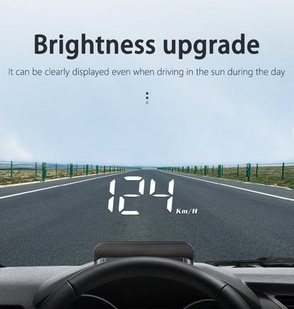 Compact OBD2 Car Head-Up Display (HUD) - Digital Speedometer with 5 Alarm Functions & Adaptive Brightness(black)