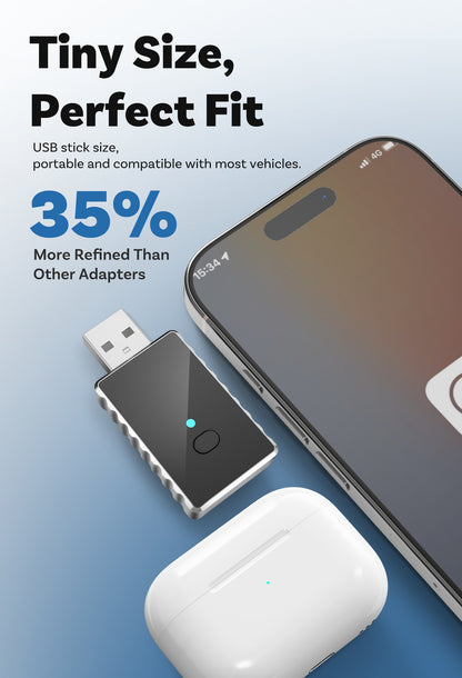 Mini 2-in-1 Wireless CarPlay & Android Auto Adapter - 5GHz WiFi 6, Bluetooth 5.4, Plug & Play Dongle(black)