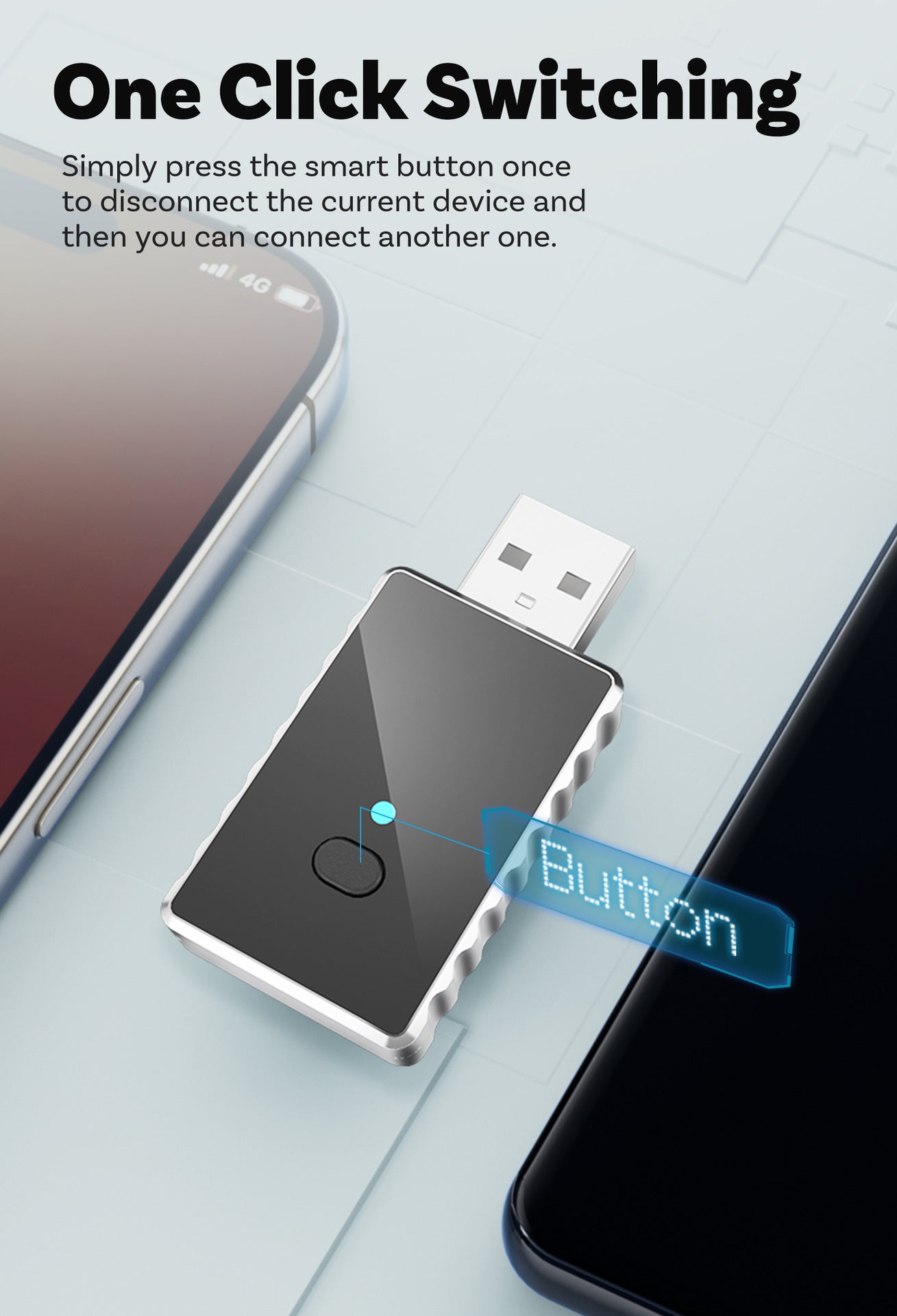 Mini 2-in-1 Wireless CarPlay & Android Auto Adapter - 5GHz WiFi 6, Bluetooth 5.4, Plug & Play Dongle(black)