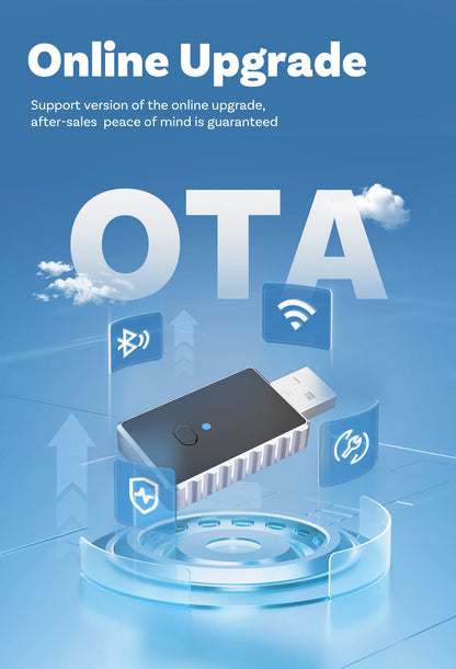 Mini 2-in-1 Wireless CarPlay & Android Auto Adapter - 5GHz WiFi 6, Bluetooth 5.4, Plug & Play Dongle(black)