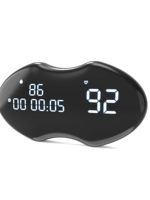 Smart Fitness Heart Rate Monitor Chest Strap with Data Display - IP67 Waterproof, Rechargeable, BLE & ANT+(black)