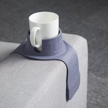 Flexible Anti - Spill Silicone Couch Arm Cup Holder - Sofa Armrest Drink Tray(Grey) - Factory Direct Shop