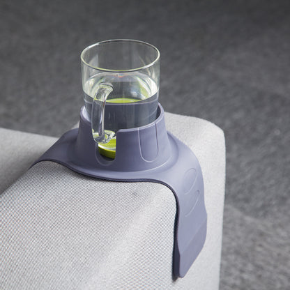Flexible Anti - Spill Silicone Couch Arm Cup Holder - Sofa Armrest Drink Tray(Grey) - Factory Direct Shop