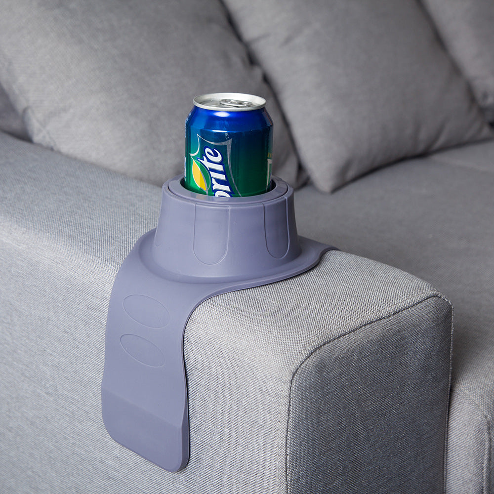 Flexible Anti - Spill Silicone Couch Arm Cup Holder - Sofa Armrest Drink Tray(Grey) - Factory Direct Shop