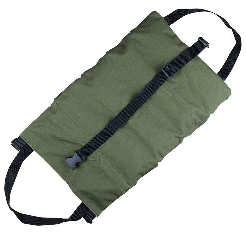 Heavy-Duty Canvas Roll Up Tool Bag & Organizer (Green)