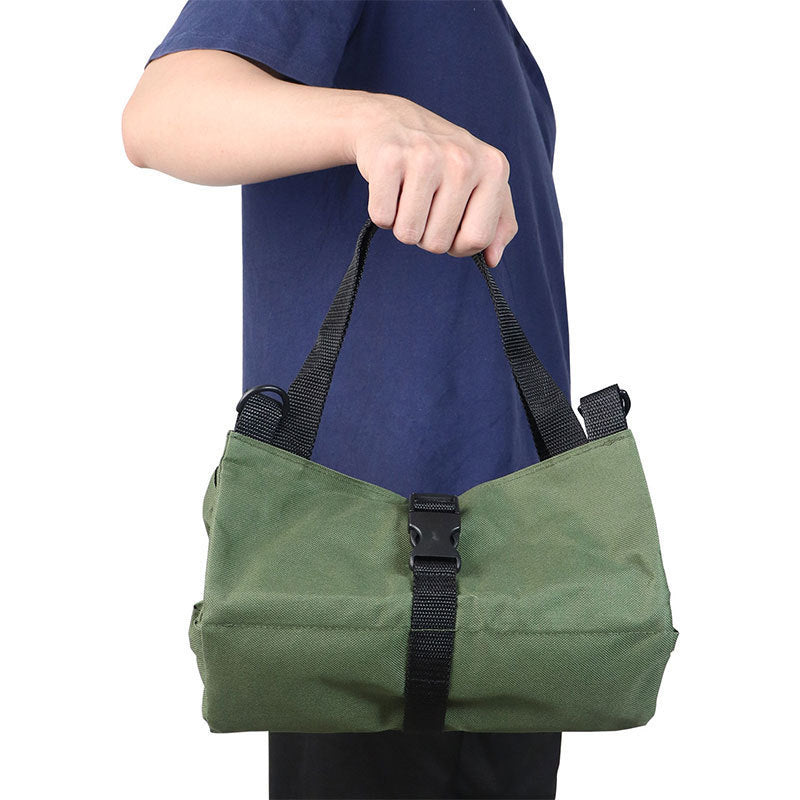 Heavy-Duty Canvas Roll Up Tool Bag & Organizer (Khaki)