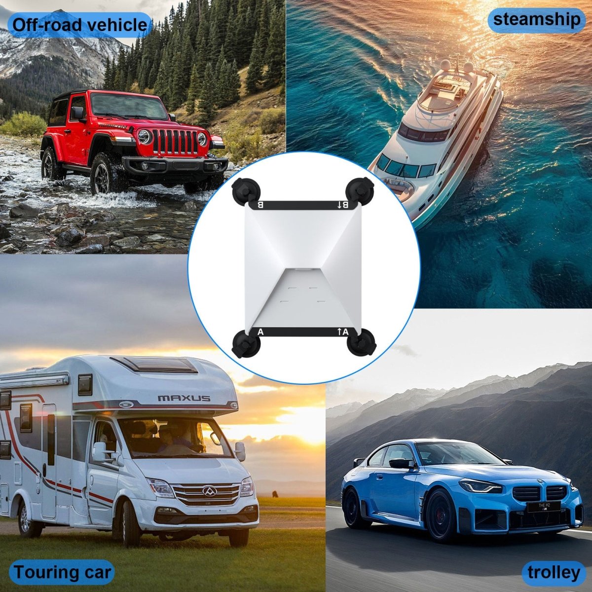 Starlink Mini Heavy - Duty Suction Cup Mount - Black - Factory Direct Shop