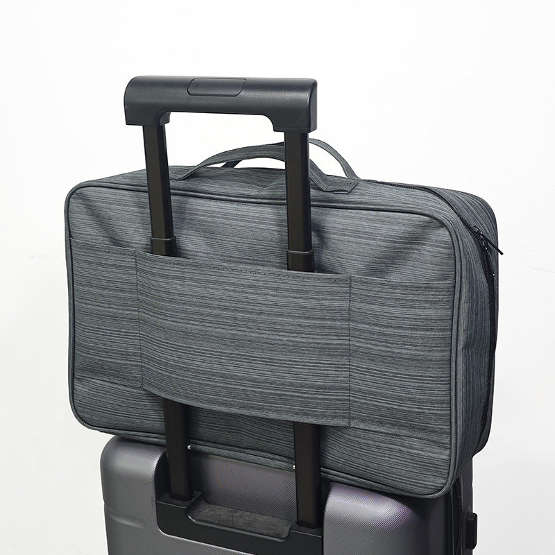 Heather Grey Versatile Travel Organizer Bag with Luggage Sleeve - Portable Carry - On for Laptop, Shoes & Accessories - Factory Direct Shop