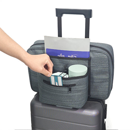 Heather Grey Versatile Travel Organizer Bag with Luggage Sleeve - Portable Carry - On for Laptop, Shoes & Accessories - Factory Direct Shop