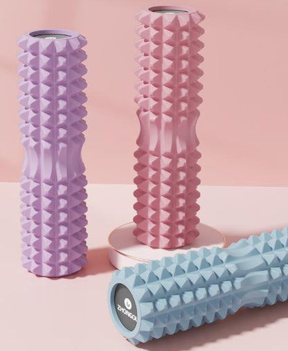 Purple High - Density 3D Trigger Point Foam Roller - Solid Core Massager for Deep Tissue Muscle Recovery & Yoga - Factory Direct Shop