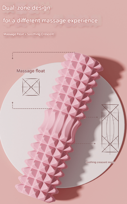 Black High - Density 3D Trigger Point Foam Roller - Solid Core Massager for Deep Tissue Muscle Recovery & Yoga - Factory Direct Shop