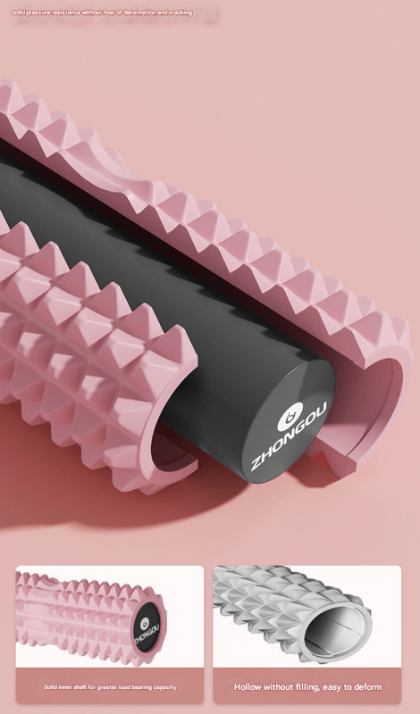 Black High - Density 3D Trigger Point Foam Roller - Solid Core Massager for Deep Tissue Muscle Recovery & Yoga - Factory Direct Shop