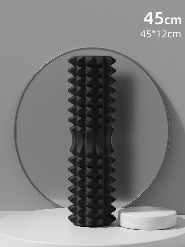 Black High - Density 3D Trigger Point Foam Roller - Solid Core Massager for Deep Tissue Muscle Recovery & Yoga - Factory Direct Shop