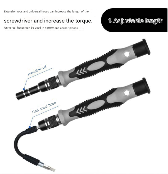Grey Professional 115-in-1 Precision Screwdriver Set - Magnetic Repair Tool Kit