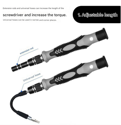 Purple and Black Professional 115-in-1 Precision Screwdriver Set