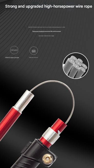 Short Red Ultralight Foldable Hiking Pole - Adjustable Aluminium Trekking Stick with EVA Grip for Outdoor Walking & Climbing