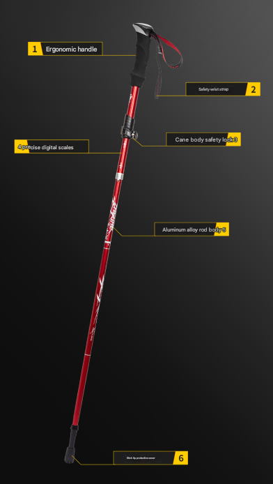 Long Black Ultralight Foldable Hiking Pole - Adjustable Aluminium Trekking Stick with EVA Grip for Outdoor Walking & Climbing