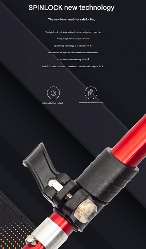 Long Blue Ultralight Foldable Hiking Pole - Adjustable Aluminium Trekking Stick with EVA Grip for Outdoor Walking & Climbing