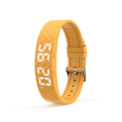 Yellow Smart Vibrating Alarm Watch - Digital Fitness Tracker Wristband with Pedometer & Sleep Monitor - Factory Direct Shop