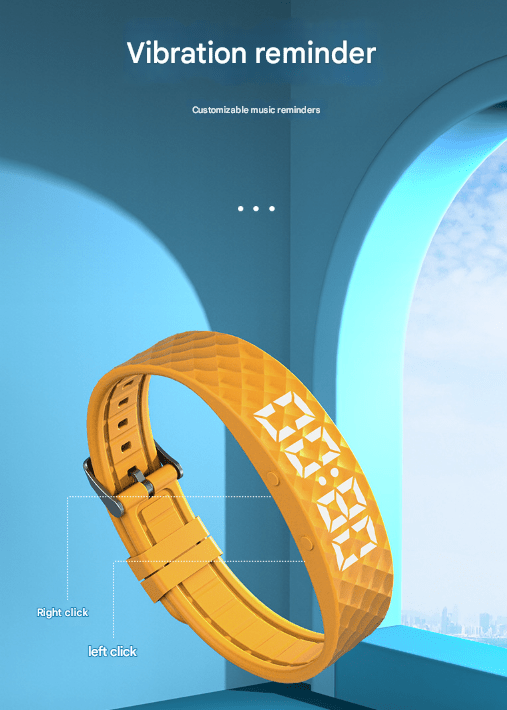 Rose Red Smart Vibrating Alarm Watch - Digital Fitness Tracker Wristband with Pedometer & Sleep Monitor - Factory Direct Shop