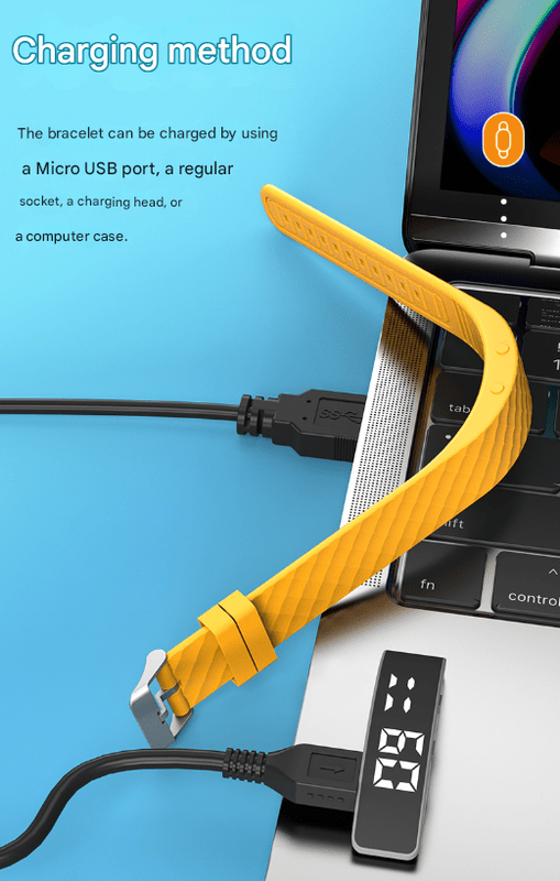 Rose Red Smart Vibrating Alarm Watch - Digital Fitness Tracker Wristband with Pedometer & Sleep Monitor - Factory Direct Shop