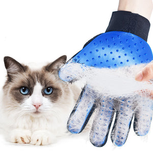 5 Pairs Blue Pet Grooming Gloves for Dogs & Cats - Deshedding, Bathing & Massage Brush - Factory Direct Shop