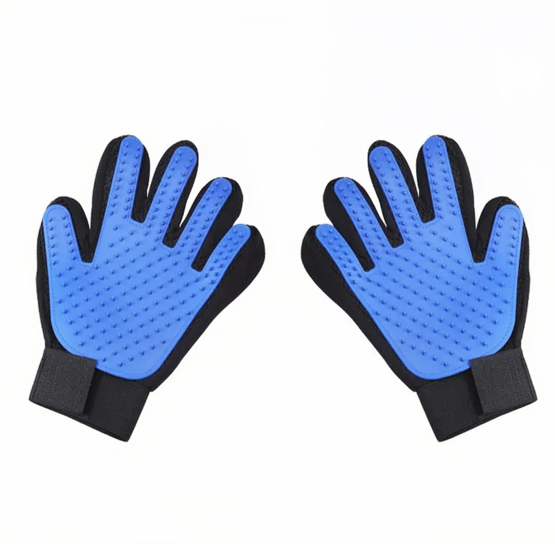 5 Pairs Blue Pet Grooming Gloves for Dogs & Cats - Deshedding, Bathing & Massage Brush - Factory Direct Shop