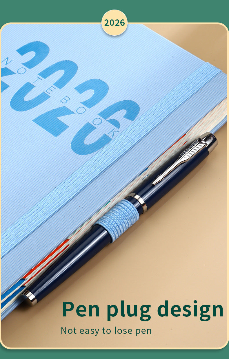 Red 2026 A5 English Daily Planner Notebook 365 - Day Schedule Book for Monthly & Annual Planning - Factory Direct Shop