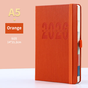Orange 2026 A5 English Daily Planner Notebook 365 - Day Schedule Book for Monthly & Annual Planning - Factory Direct Shop