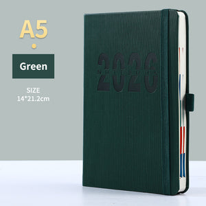 Green 2026 A5 English Daily Planner Notebook 365 - Day Schedule Book for Monthly & Annual Planning - Factory Direct Shop