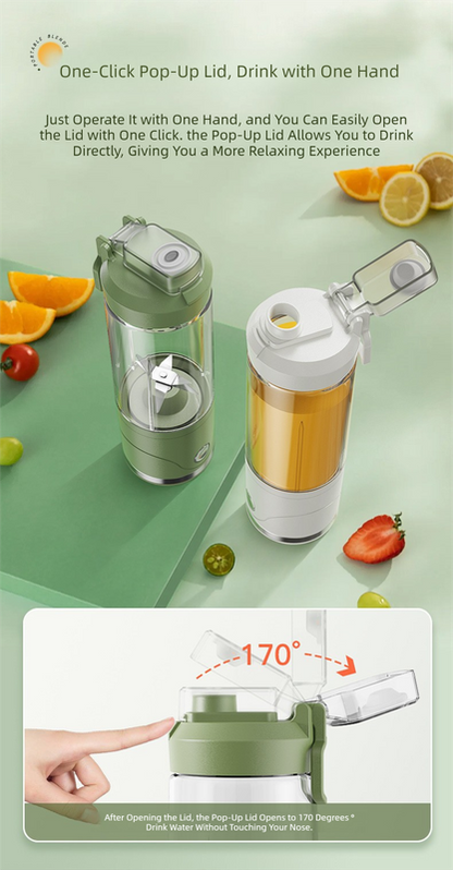 Black Portable Automatic Rechargeable Blender Wireless Juicer Mini Ice Crusher for Smoothies & Shakes - Factory Direct Shop