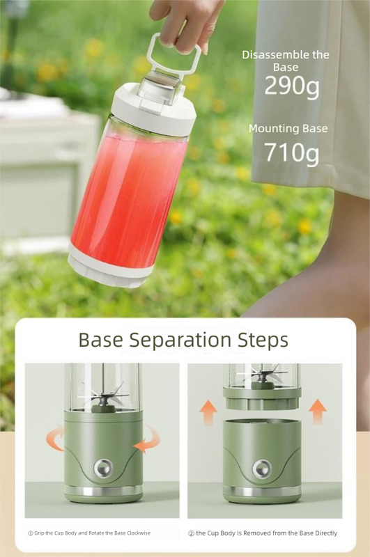 White Portable Automatic Rechargeable Blender Wireless Juicer Mini Ice Crusher for Smoothies & Shakes - Factory Direct Shop