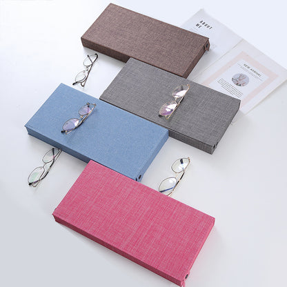Pink Multi - Compartment Glasses Storage Box Dust - proof Fabric Eyewear Display Organiser with Snap Closure - Factory Direct Shop