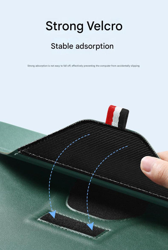3 - in - 1 PU Leather Laptop Sleeve with Stand & Mouse Pad + Accessory Pouch(Gray) - Factory Direct Shop