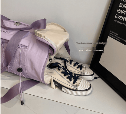 Gym Bag Womens Duffel - Wet - dry Pocket - Beige - Factory Direct Shop