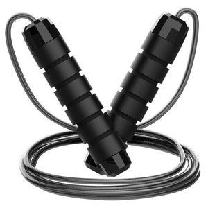 5 PCS Black Adjustable Steel Wire Speed Jump Rope Set - Professional Fitness Rope with Ball Bearings for Cardio, Boxing & Workout - Factory Direct Shop
