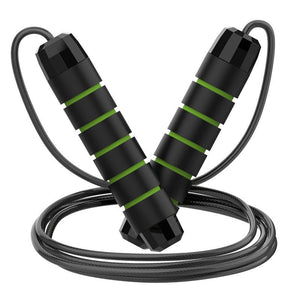 5 PCS Black - green Adjustable Steel Wire Speed Jump Rope Set - Professional Fitness Rope with Ball Bearings for Cardio, Boxing & Workout - Factory Direct Shop