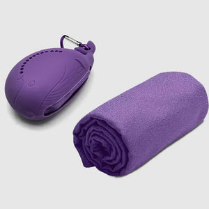 Purple 2 - PCS Smart Whale Silicone Case Quick - Dry Towel Set - Portable & Cooling for Gym & Travel - Factory Direct Shop