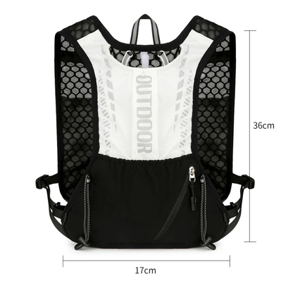 Black 5L Breathable Hydration Vest Pack - Sweat-Wicking Running Bag, Cross-border Cycling Backpack, Marathon Trail Travel Nylon Hiking Pack