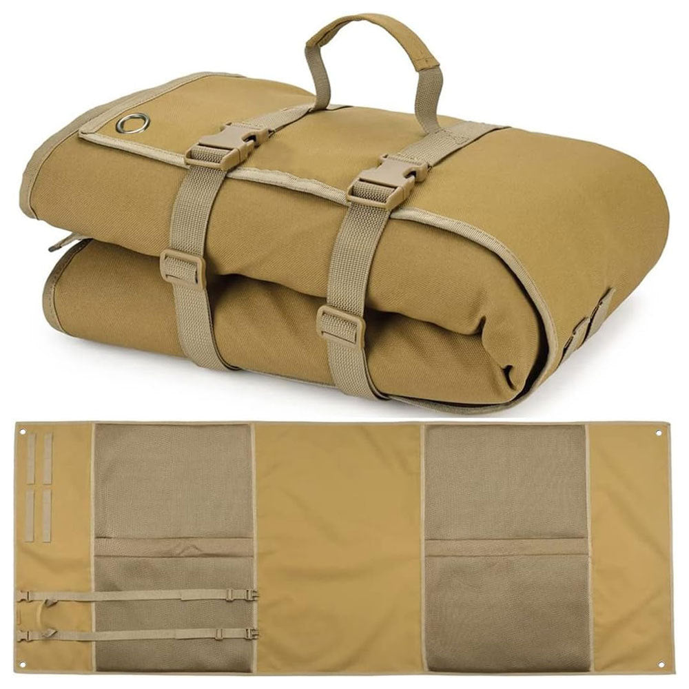 Khaki Portable Outdoor Tactical Shooting Mat - Field Training, Camping, Picnic & Moisture-Proof Nap Pad (200x73 cm / 78x28.5 inches)