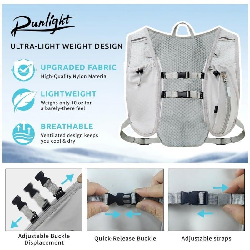 Black Lightweight Hydration Backpack with 1.5L Water Bladder Compact Cycling Running Pack for Hiking and Outdoor Sports Ideal for Australian Adventures - Factory Direct Shop