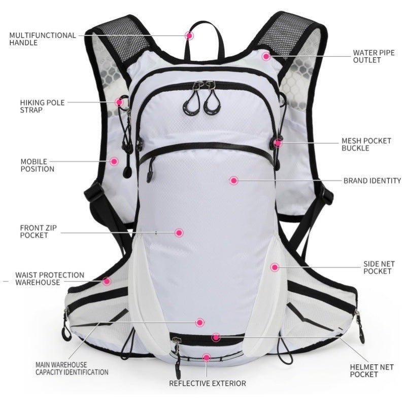 Black Lightweight Outdoor Hiking Backpack Nylon Daypack for Cycling Camping and Mountaineering Breathable Sports Bag Ideal for Australian Adventures - Factory Direct Shop
