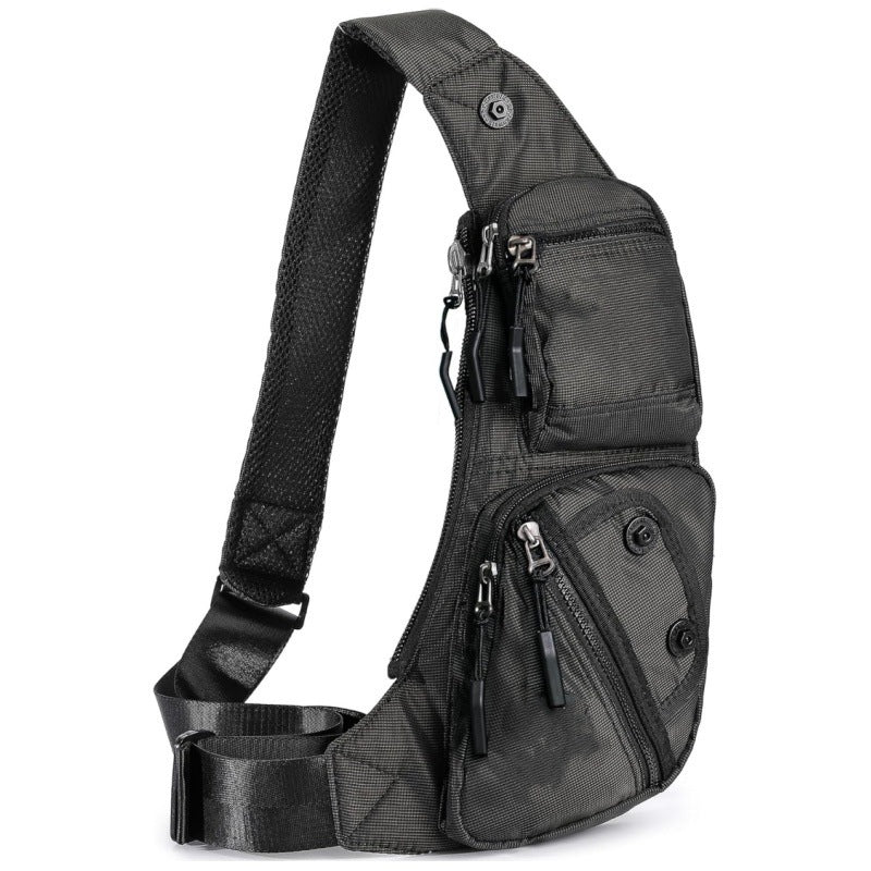 Black Tactical Style Sling Bag Crossbody Chest Pack Lightweight Daypack for Travel Hiking and Cycling Fits 8.3 Inch Notebook Ideal for Australian Outdoors - Factory Direct Shop