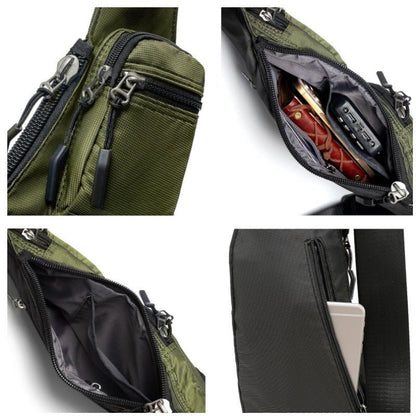 Black Tactical Style Sling Bag Crossbody Chest Pack Lightweight Daypack for Travel Hiking and Cycling Fits 8.3 Inch Notebook Ideal for Australian Outdoors - Factory Direct Shop