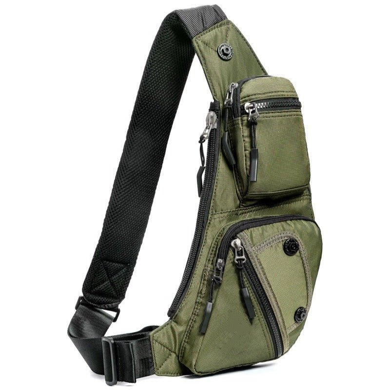 Green Tactical Style Sling Bag Crossbody Chest Pack Lightweight Daypack for Travel Hiking and Cycling Fits 8.3 Inch Notebook Ideal for Australian Outdoors - Factory Direct Shop