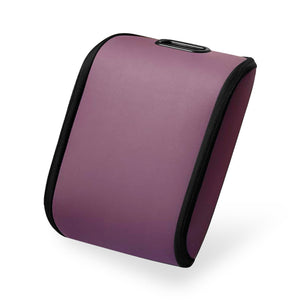 Purple Premium Car Shoe Storage Box PVC Leather Travel Sneaker Case Boot Organiser Compact Under Seat Holder for Drivers 35cm x 26cm