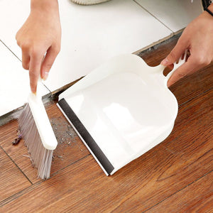 Beige Mini Dustpan and Brush Set Handheld Sweeping Broom with Rubber Lip for Desktop Kitchen Car and Camping Cleaning - Factory Direct Shop