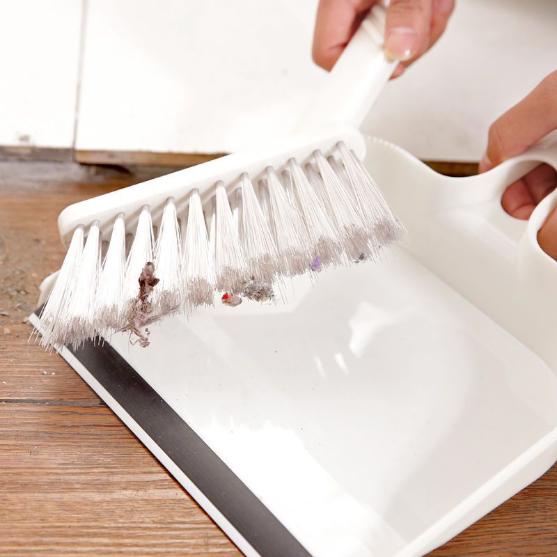 Pink Mini Dustpan and Brush Set Handheld Sweeping Broom with Rubber Lip for Desktop Kitchen Car and Camping Cleaning - Factory Direct Shop
